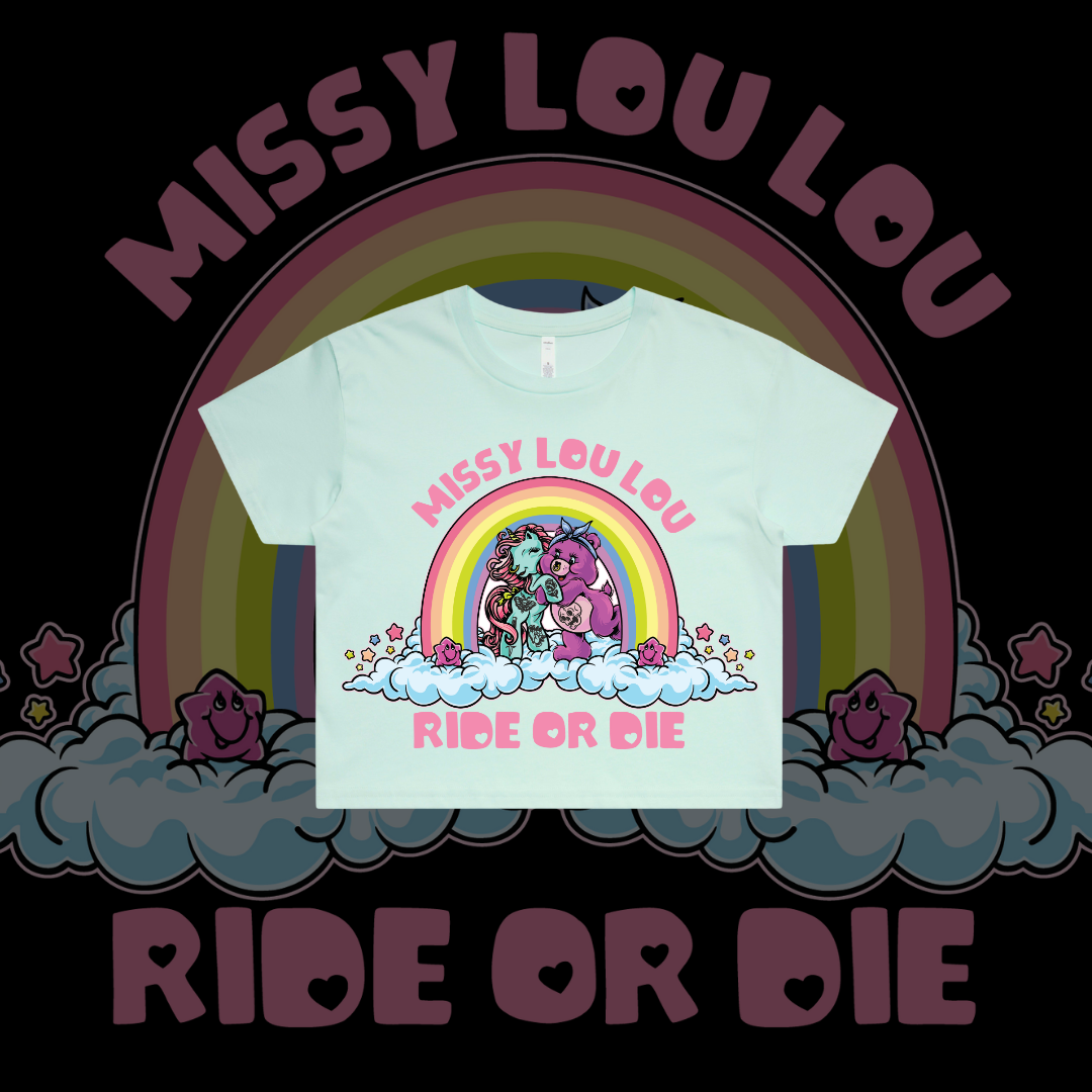 Ride or Die -  Crop Tees, Front Design 