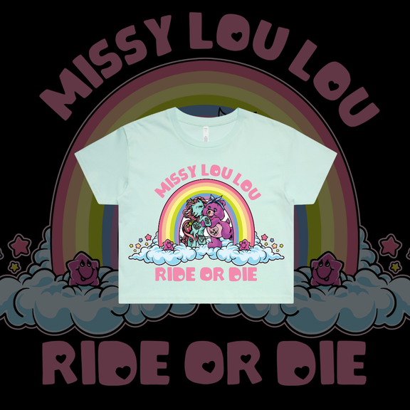 Ride or Die -  Crop Tees, Front Design 