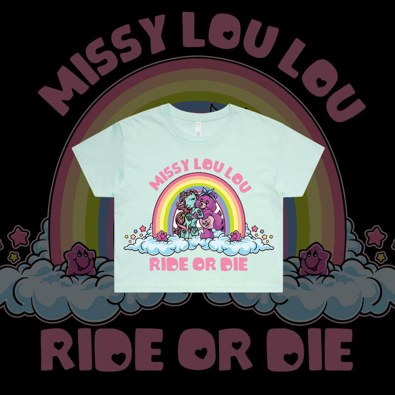 Ride or Die -  Crop Tees, Front Design 