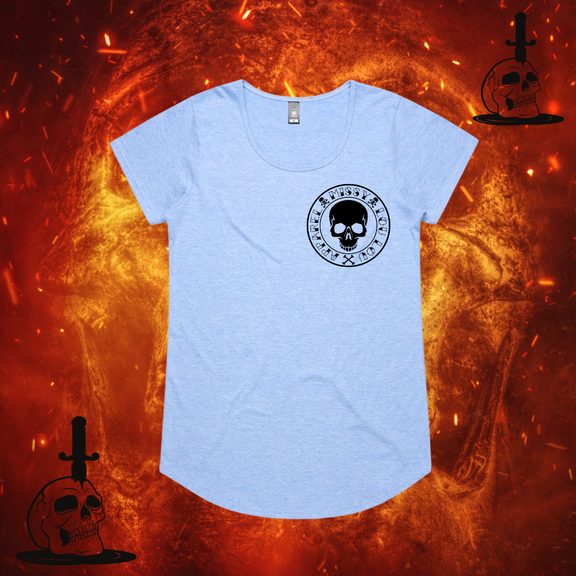 SKULL & BONES   - Drop neck tee's