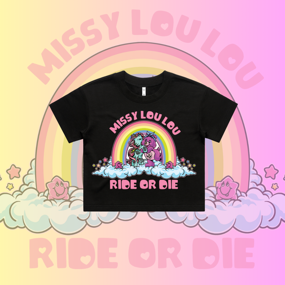 Ride or Die -  Crop Tees, Front Design 