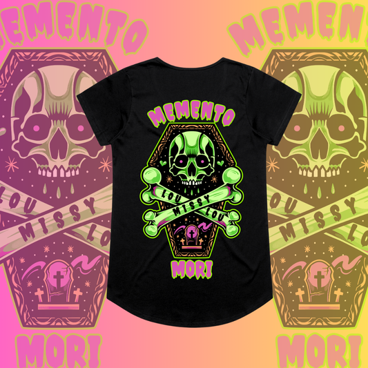 MEMENTO MORI - Drop neck tees, Pocket design