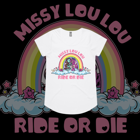 Ride or Die  - Drop neck tee