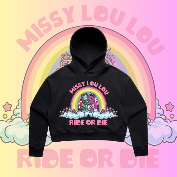 Ride or Die - Oversized Fleece Crop Hood
