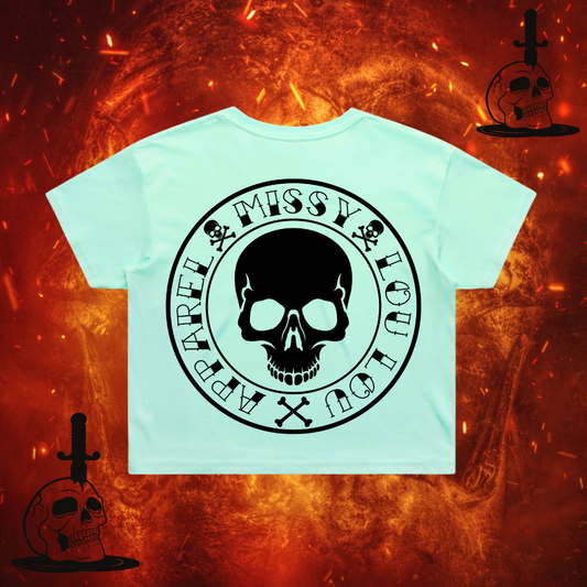SKULL & BONES  -  Crop Tee