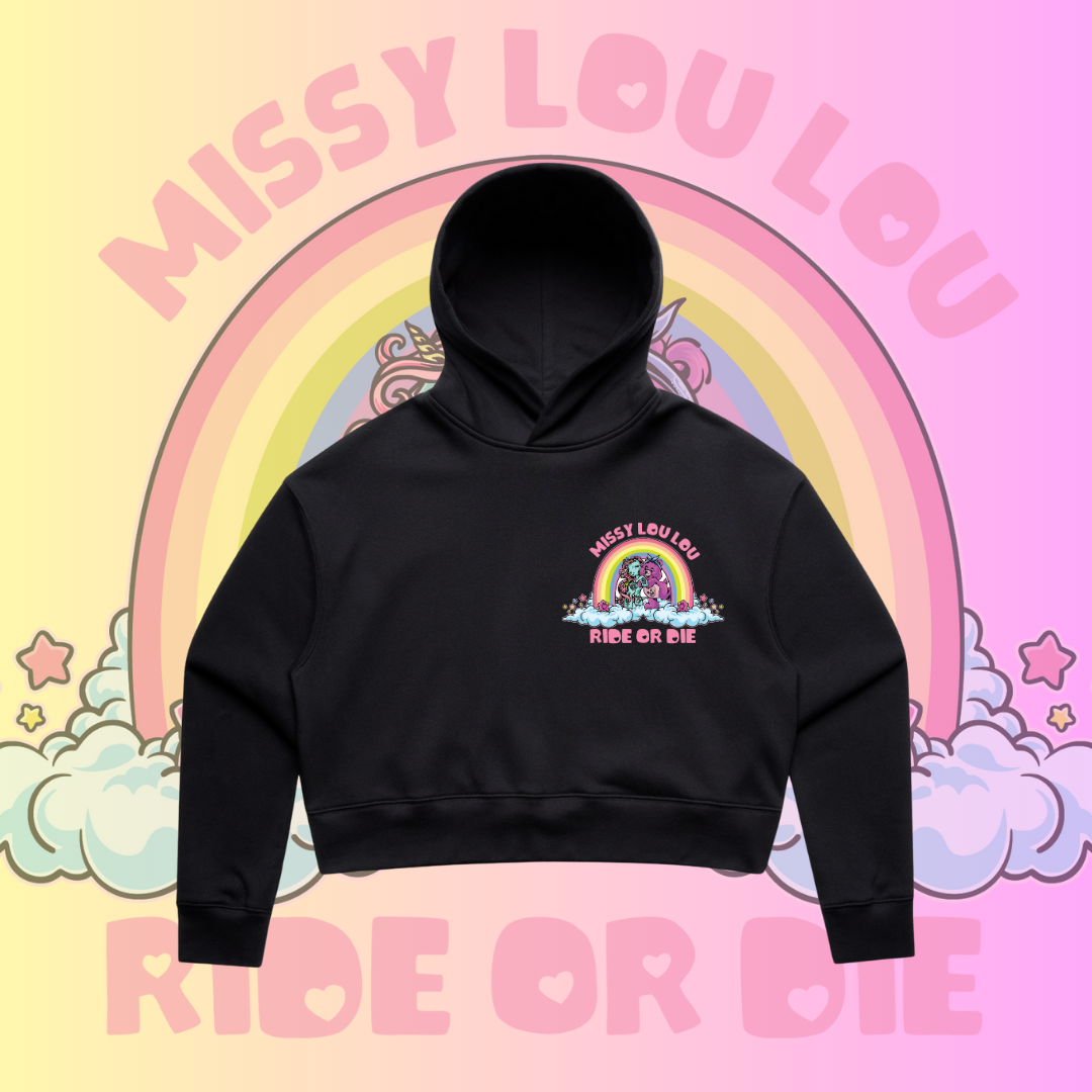 Ride or Die - Oversized Fleece Crop Hood