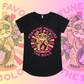 MISS KITTY   - Drop neck tee, Front design