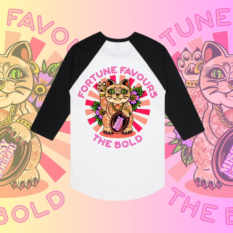 MISS KITTY - Baseball tee, White front