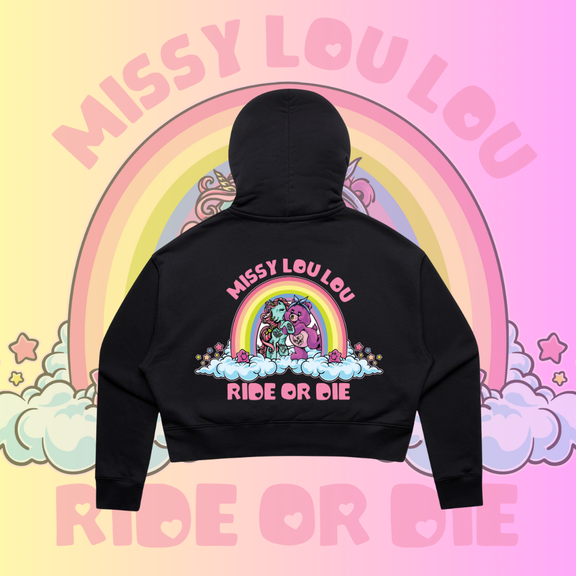 Ride or Die - Oversized Fleece Crop Hood