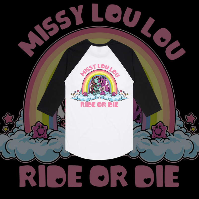 Ride or Die - Baseball tee, white front
