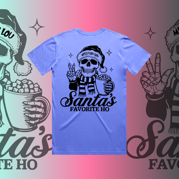 SANTAS FAVOURITE HO -  Unisex Tee, Pocket design