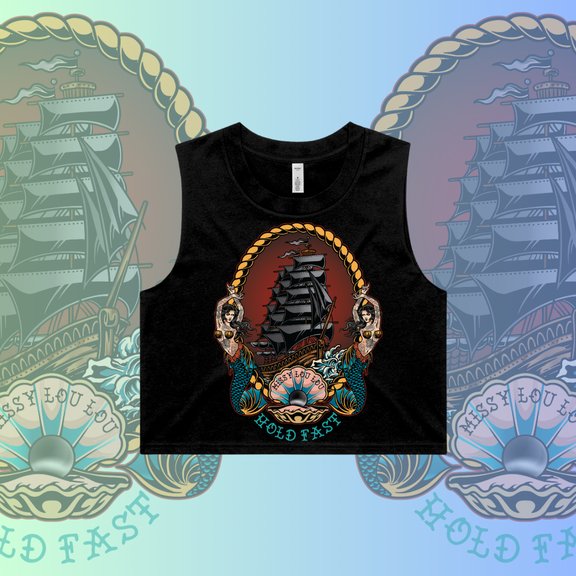 Black Pearl - Crop tank front design