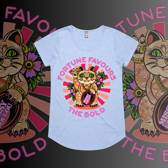 MISS KITTY   - Drop neck tee, Front design
