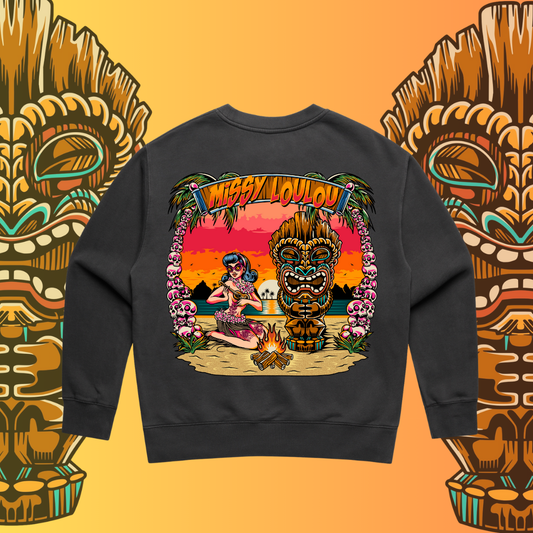 Tiki - Women's relaxed faded crew