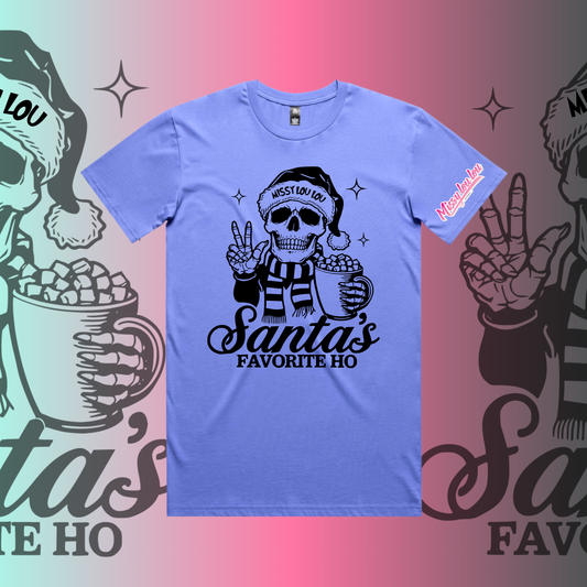 SANTAS FAVOURITE HO -  Unisex Tee, Front design