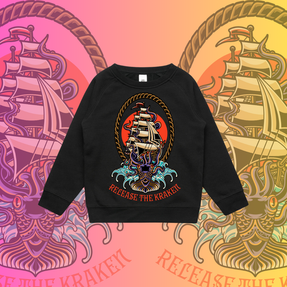 Release the Kraken   - Kids Crew Jumper