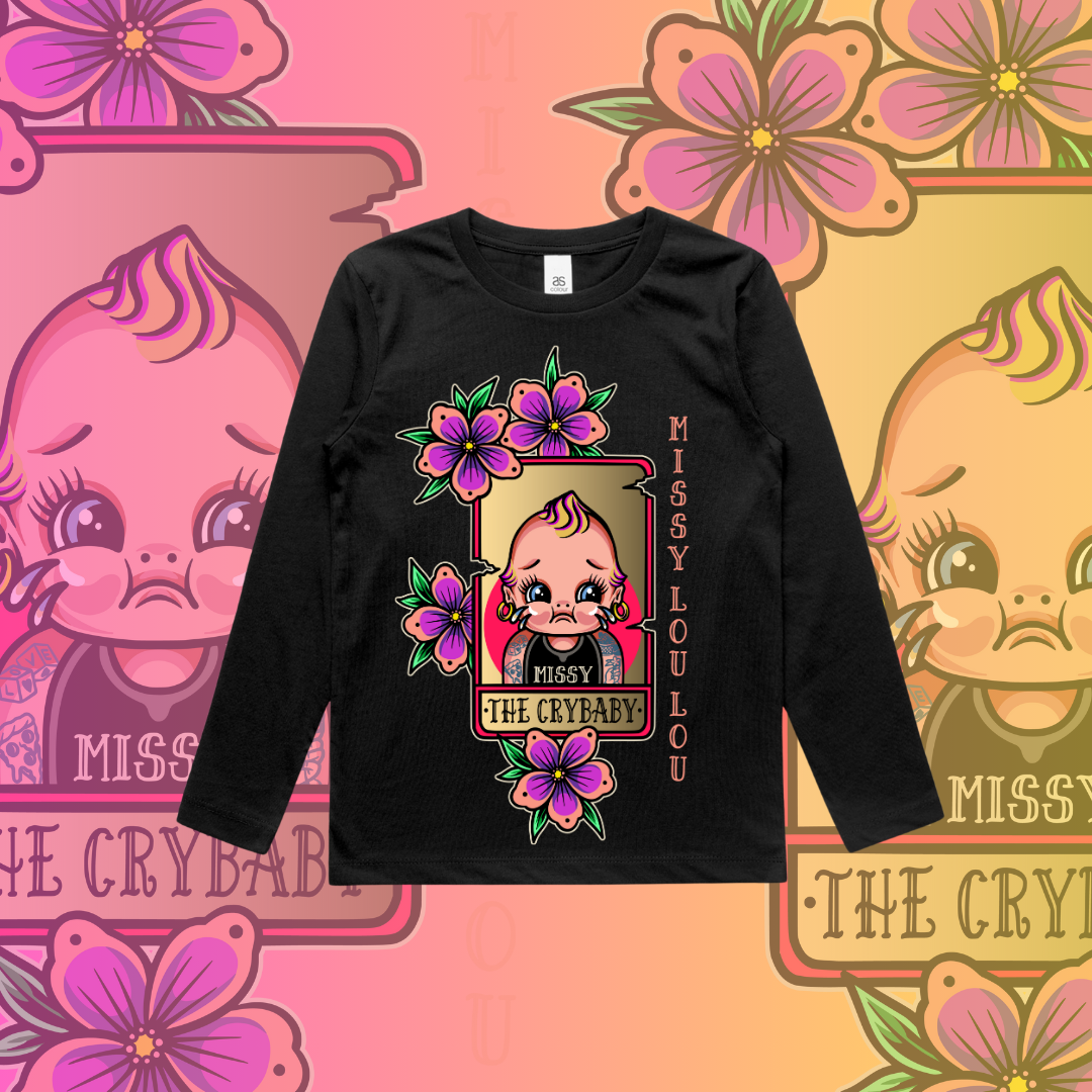 Cry Baby - Kids Long sleeve Tee