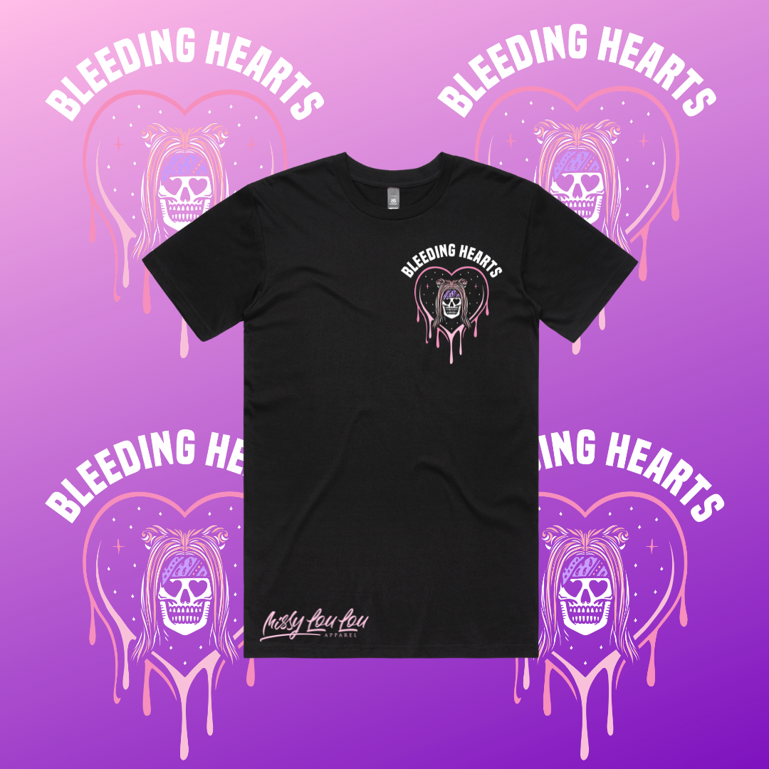 Bleeding Hearts - Unisex Tee, Pocket design