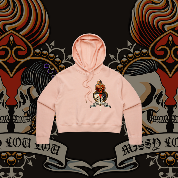 Till death do us part - Crop Hood, Pink & Black