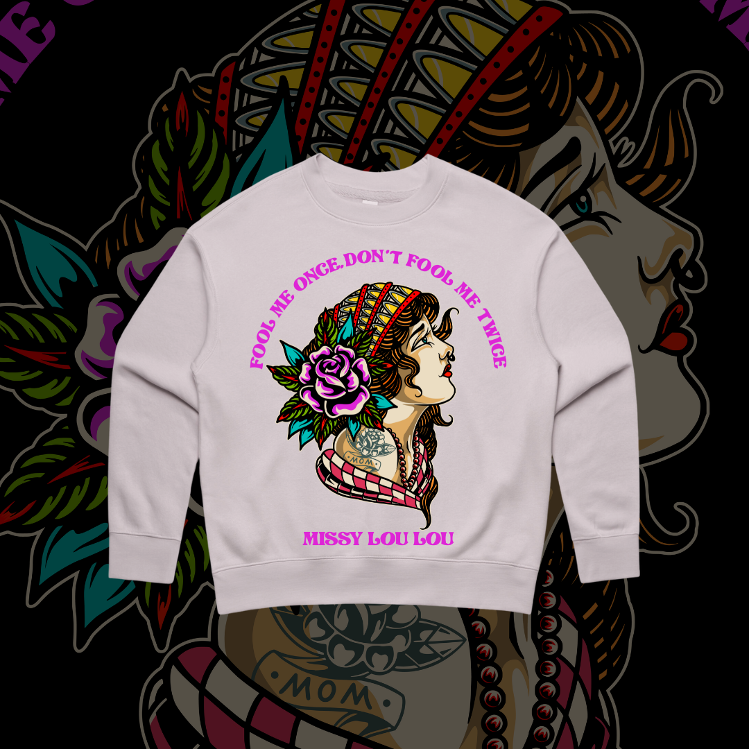 Fool Me Once  - Relaxed Crew Sweater