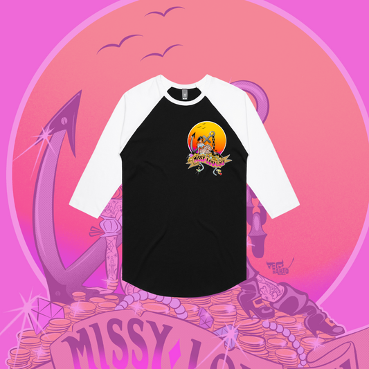 Penny Parley- Baseball tee, Pocket & Front design