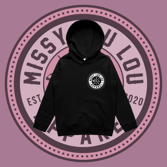 Missy Logo  - Kids Hoodie, Black Logo