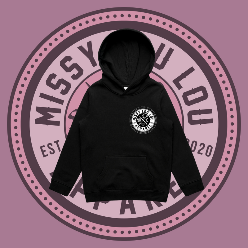 Missy Logo  - Kids Hoodie, Black Logo