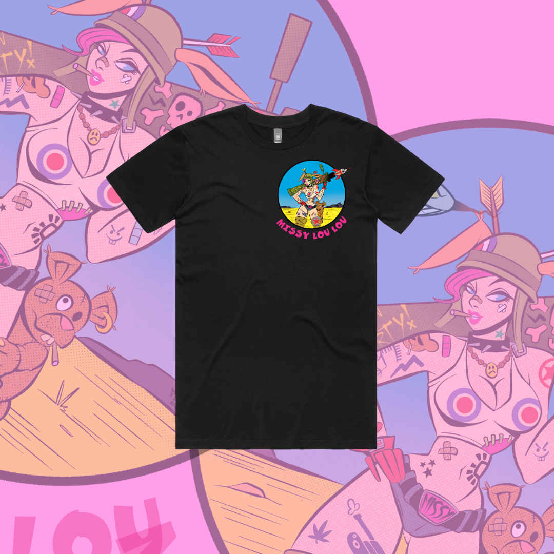 Rudy Rocket  - Unisex tee's, Black & White