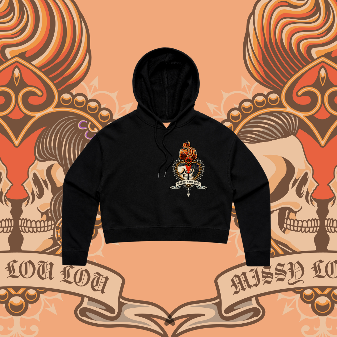 Till death do us part - Crop Hood, Pink & Black