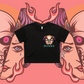 What Lies Beneath-  Crop Tees, Black, Lilac, Pale Pink