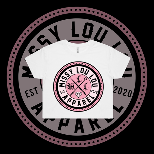 Missy Logo -  Crop Tees, Front Design- Pink