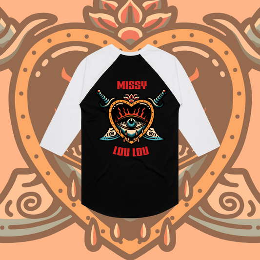 Hearts 'N' Daggers - Baseball Tee, Pocket Design
