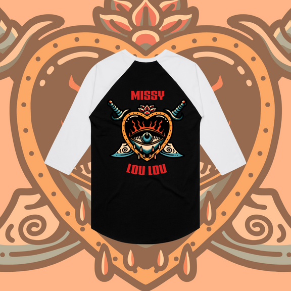 Hearts 'N' Daggers - Baseball Tee, Pocket Design