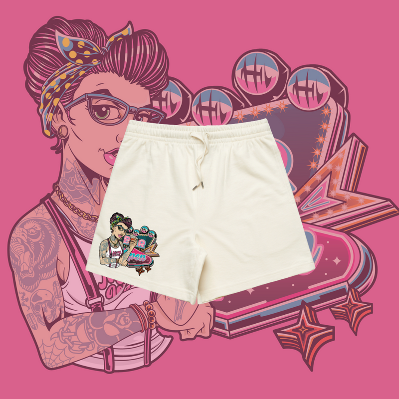 Roxy Rebel - Premium women's shorts, Black, Cream
