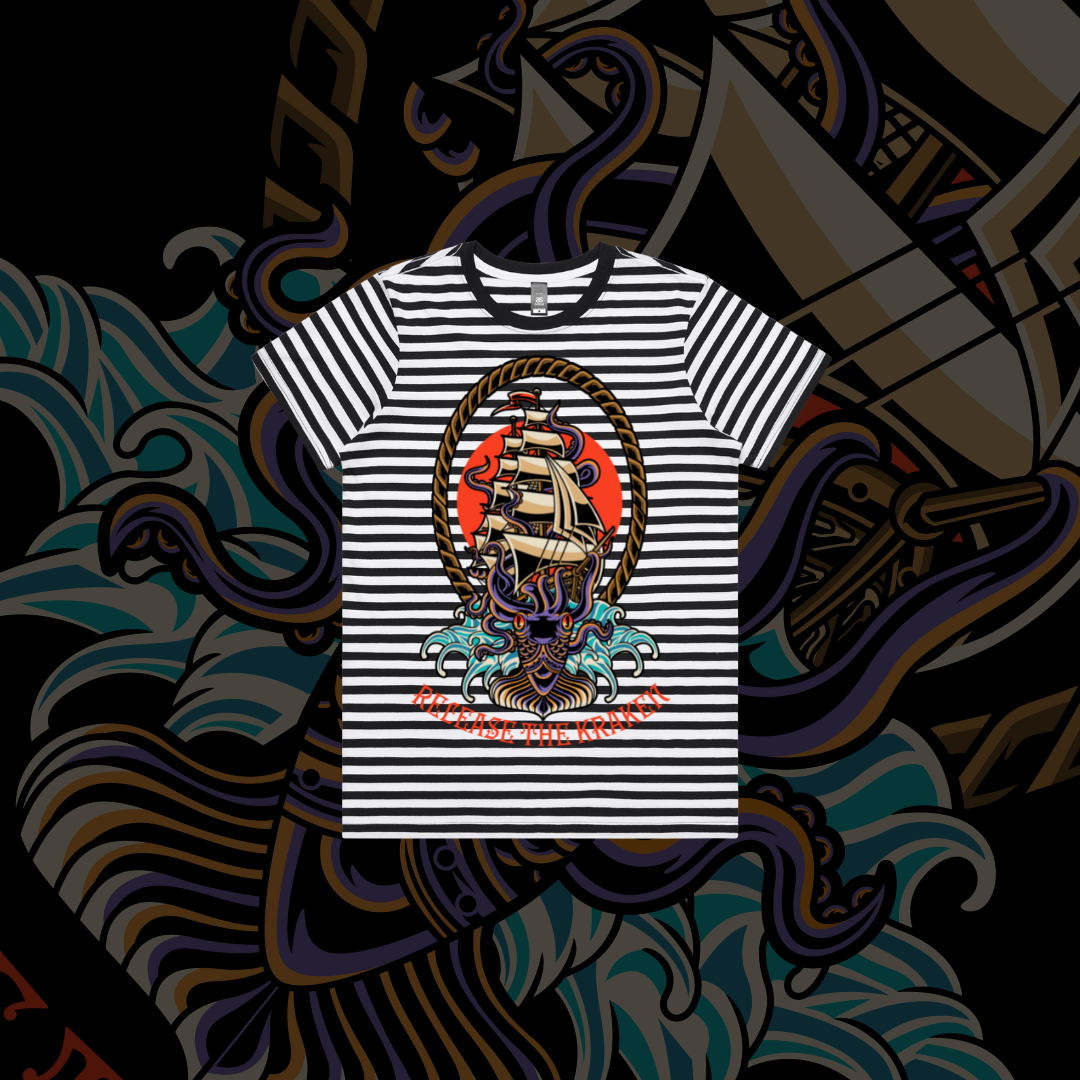 Release the Kraken - Women's Premium Stripe tee
