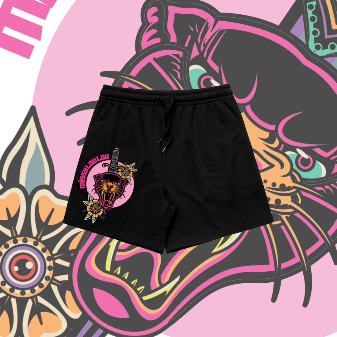 Copy Cat - Premium summer shorts, Black, Cream, Pistachio