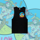 Rudy Rocket - Unisex surfer tank - Black & White.