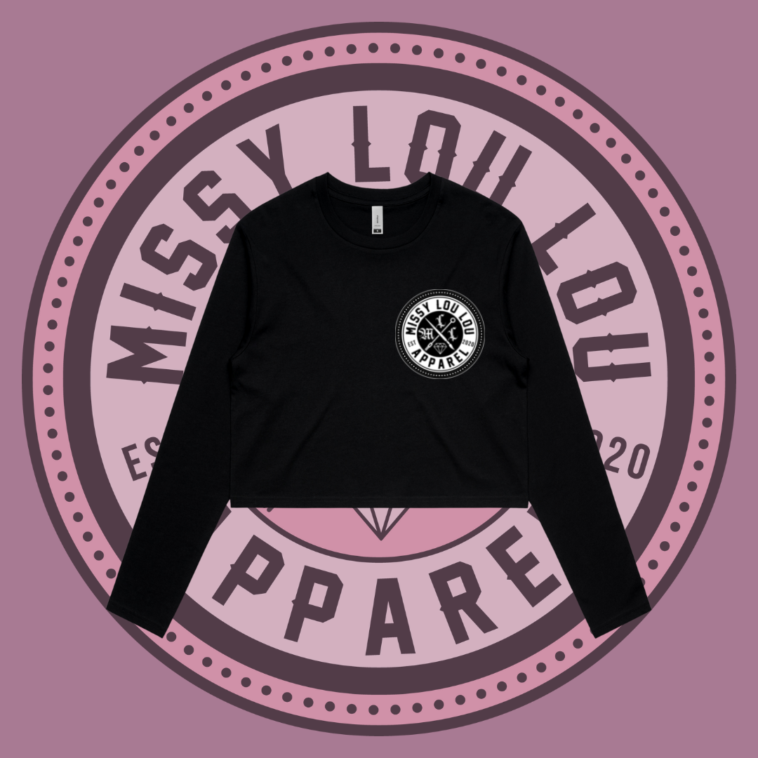 Missy Logo - Crop longsleeve - Black