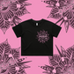 Rosy Posy-  Crop Tees,Black, Lilac,Pink