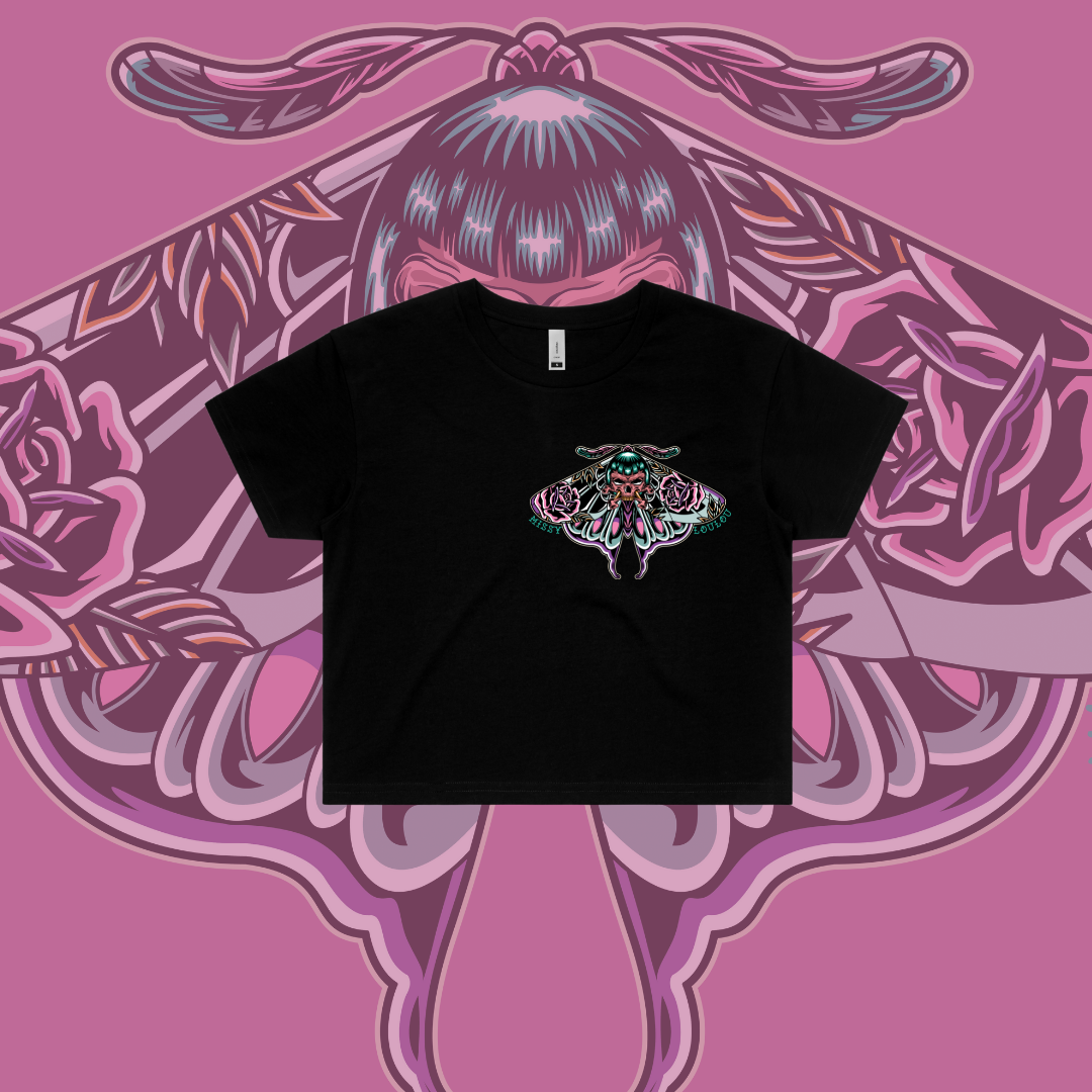 Bad Betty Butterfly -  Crop Tees, Pocket Design