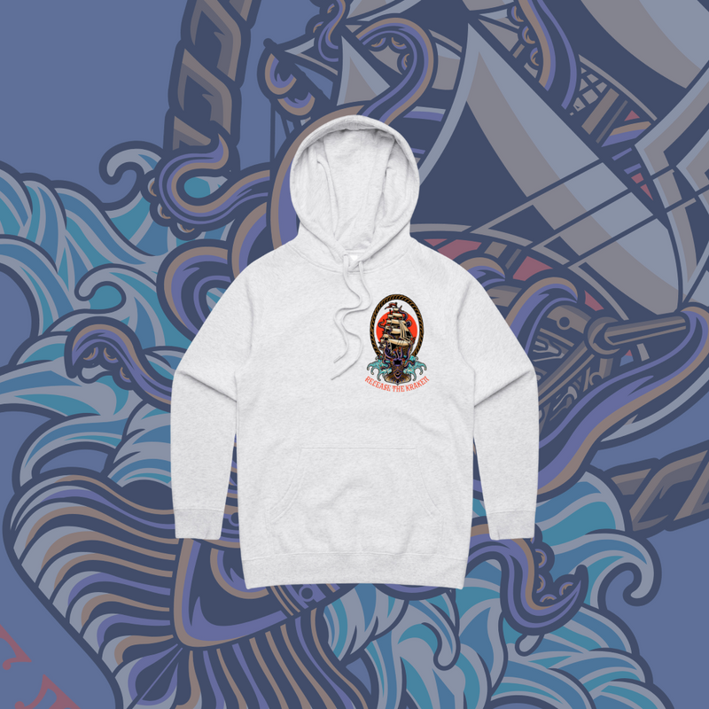 Release the Kraken - Premium hood,Grey Marle