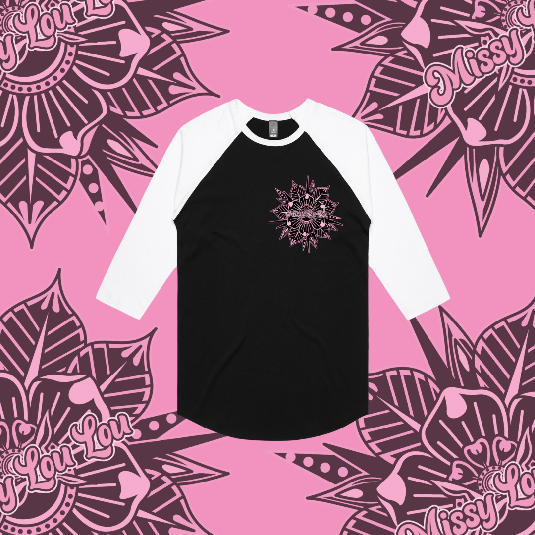 Rosy Posy- Baseball tee