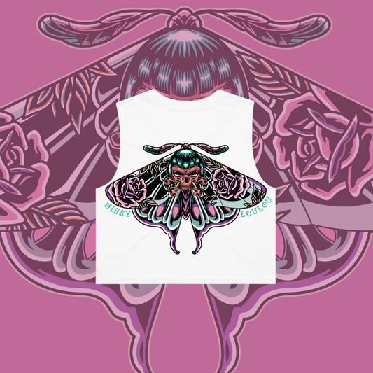 Bad Betty Butterfly- Crop tank, Pocket Design