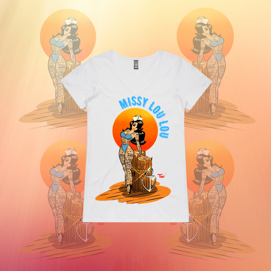Sailor Sally - V-neck women's tee