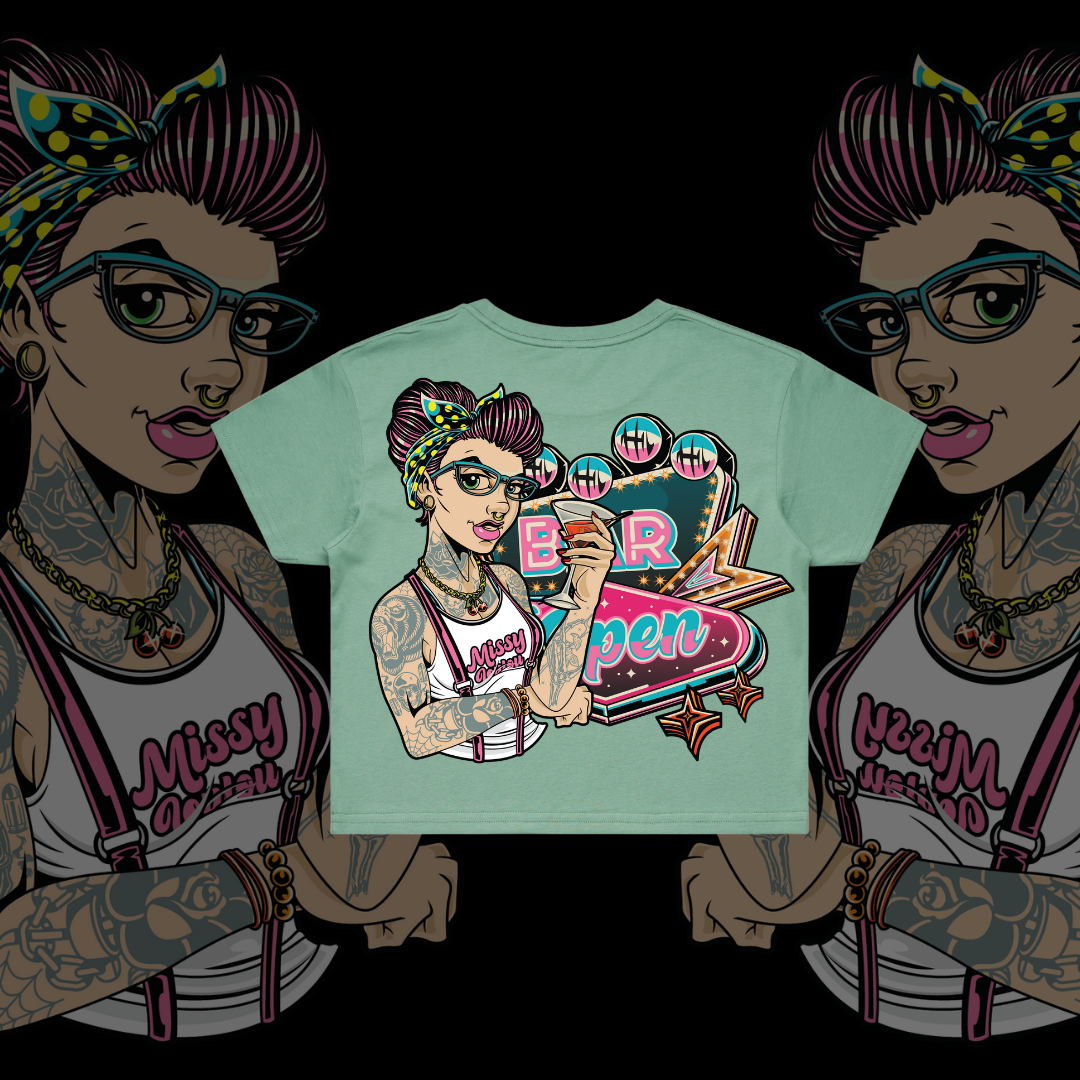 Roxy Rebel- Crop Tee, Sage
