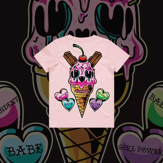 Sweet Tooth- Kids Tee, Black,Pink