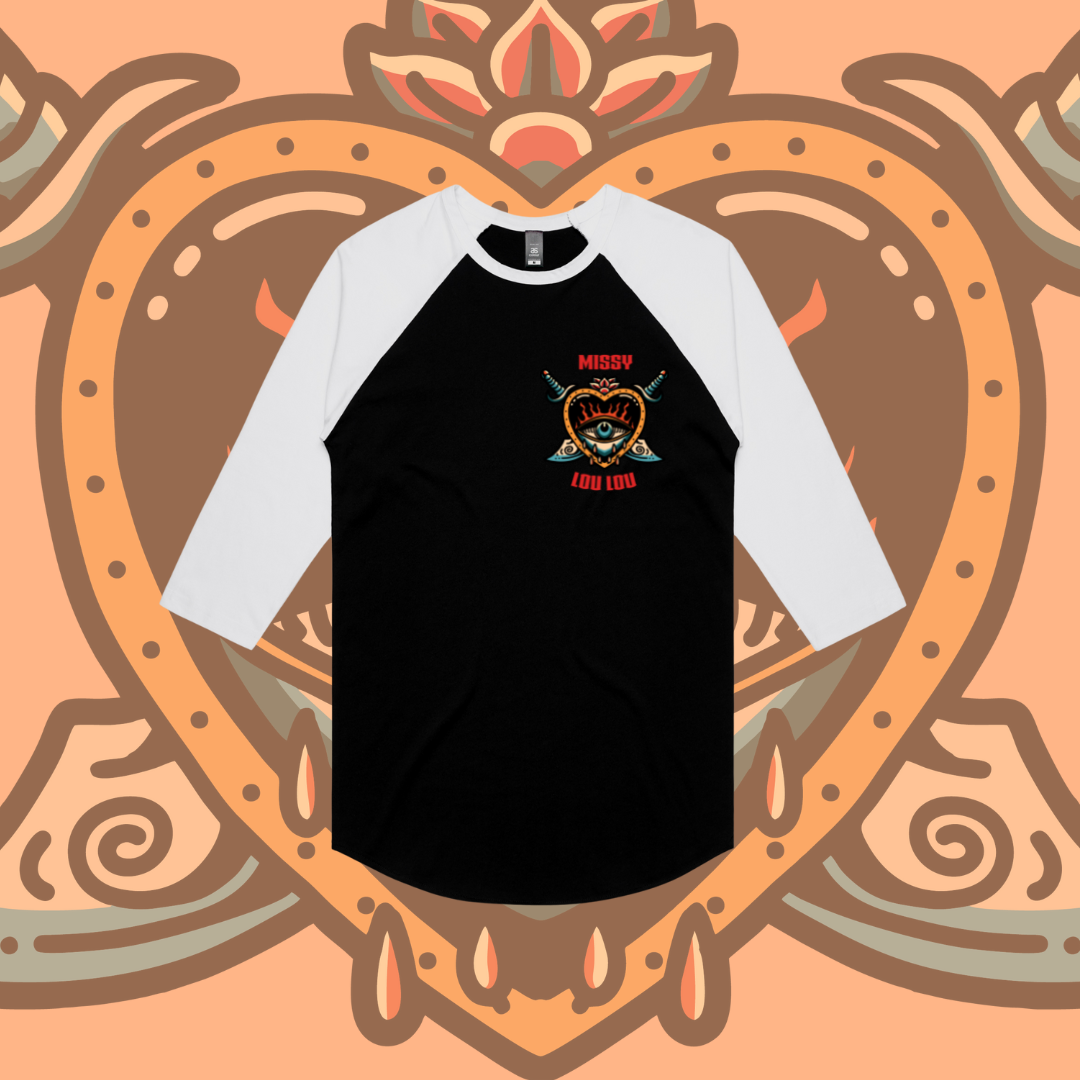 Hearts 'N' Daggers - Baseball Tee, Pocket Design