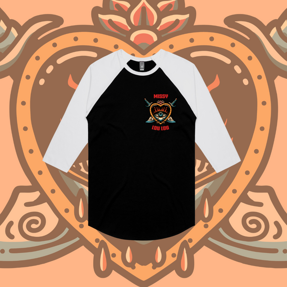 Hearts 'N' Daggers - Baseball Tee, Pocket Design