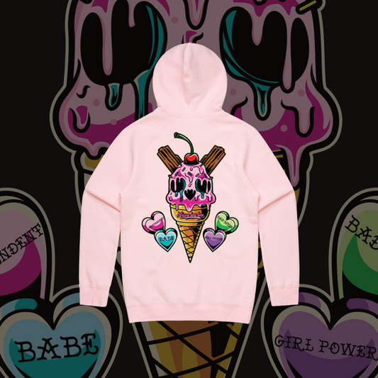 Sweet Tooth - Premium hood, Baby Pink