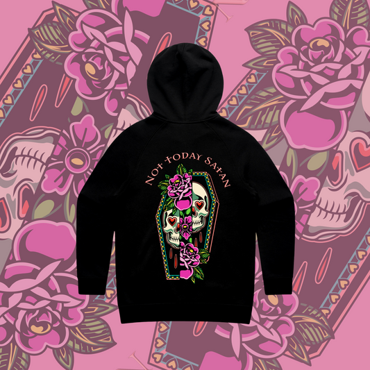 Not Today Satan - Black Zipper Hood